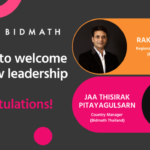Rakesh Singh was promoted to Regional Managing Director and Jaa Thisirak Pitayagulsarn to Country Manager at Bidmath Asia earlier this year.